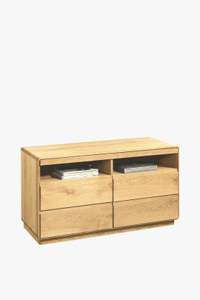 Massive TV-Kommode Eiche Natur Helsinki Typ 22 66 cm